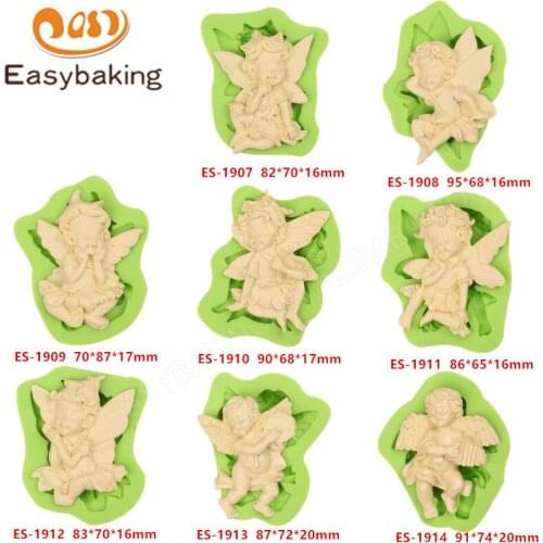 Angel Baby Boy Series Silicone Arts Mold Resin Chocolate Mould Fondant Cake Decoration Tools for Sugarcraft Candy Chocolate