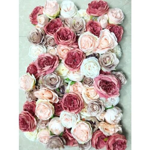 SPR 3D high quality Artificial wedding baby shower rose flower wall backdrop arrangement wedding decoration ever Free Shipping