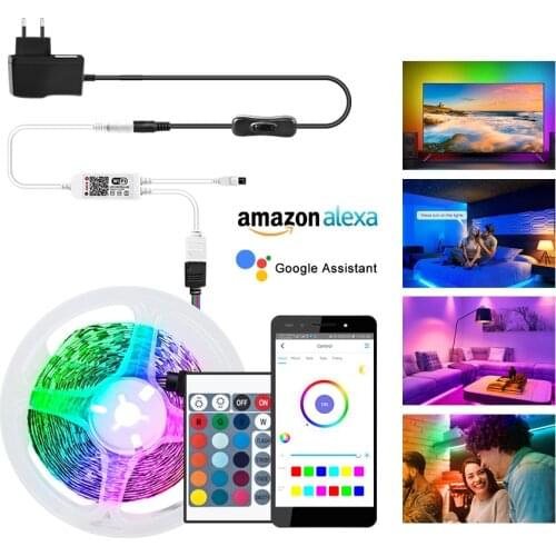 LED Strip Light WiFi Smart Light DC12V SMD 2835 Work with Alexa Google Home 5m 10m 15m RGB LED WiFi Lamp Diode Ribbon Backlight