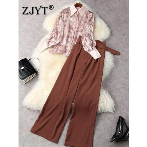 Autumn Winter Vintage Womens Trousers Suits Fashion Ruffles Lace Velvet Top and Pants Two Piece Set Ensemble Femme Ropa Mujer