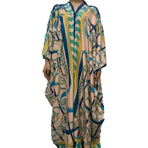 LYH-Kaftan Popular Middle East Amazing Floral Sexy Lady Robe Dress Plus Size Batwing Sleeve Kuwait National Party kaftan dress