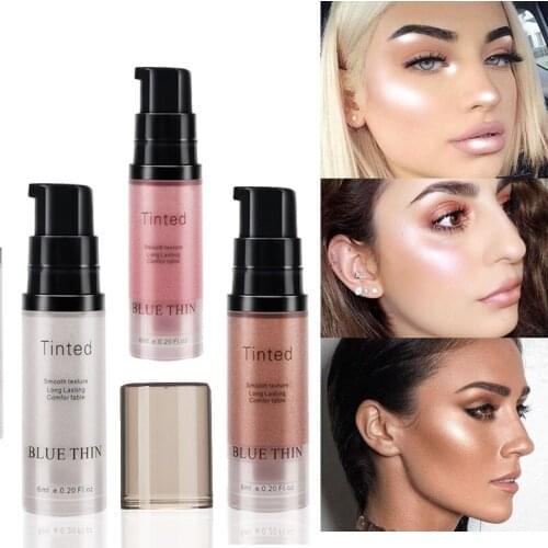 20ml 3 Colors Face Liquid Foundation Makeup Lip Brighten Eye Contour Shimmer Liquid Waterproof Long-lasting Makeup TSLM2