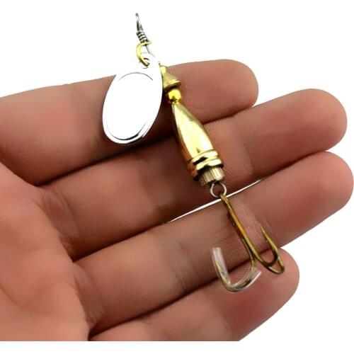 1pcs 73mm 7g Winter Fishing Rotated Sequins Spinner Spoon Metal Fishing Lures Artificial Bait Lake River Fishing Accessories