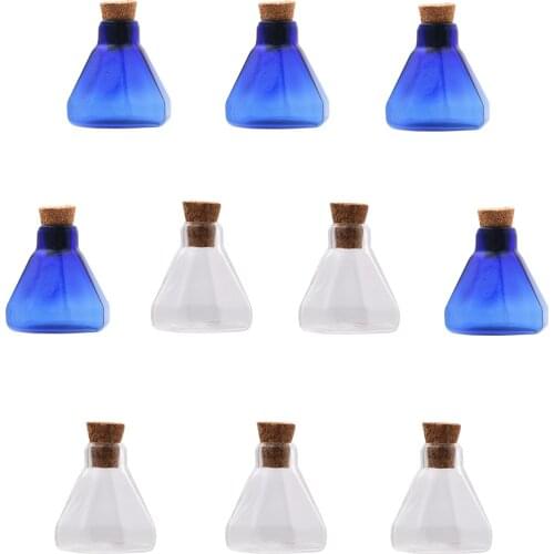 1pieces octagonal cork glass bottle glass vial pendant corked bottles wish bottle necklace pendant handmade jewelry findings