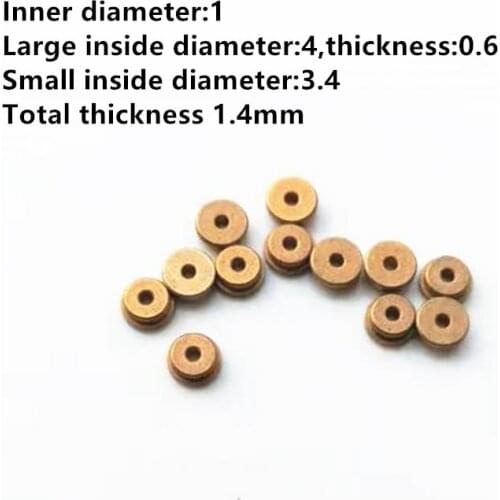 10 Pieces/lot Inner Diameter:1mm Out Diameter:4/3.4mm Thickness1.4/0.6mm Precision Oil Bearing