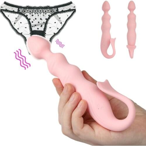 10-speed anal bead vibrator USB rechargeable thrust dildo vibrating man G-point prostate massage stimulator