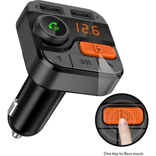 BT82D 2019 Hot Bluetooth 5.0 Car MP3 Player Bluetooth FM Transmitter Kit Hands-Free 3.1A Dual USB Car Charger Car Accessories