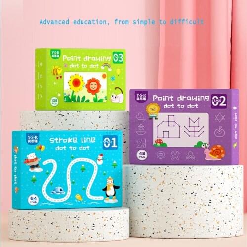 Montessori Children Toys Drawing Tablet DIY Color Shape Math Match Game Book Drawing Set Learning Educational Toys For Kids