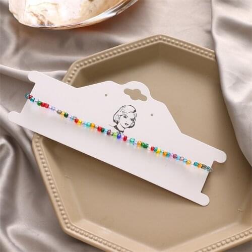 EN New Trend Bohemian Choker Fashion Bohemia Short Necklace Hand Beaded Color Bead Chokers Necklace for Women Collar Jewelry