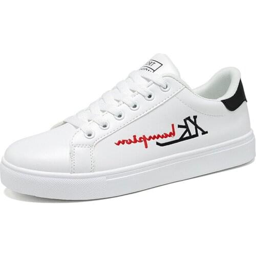 Classic White Sneakers for Men Vulcanize Shoes PU Leather Casual Shoes Man Fashion Flats Skateboard Sports Shoes Tenis Masculino