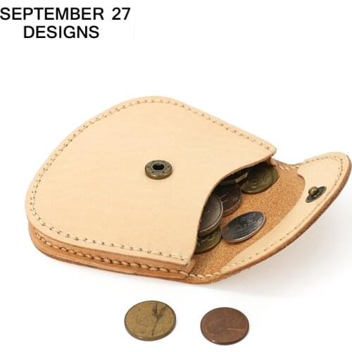 Genuine Leather Retro Coin Purses Men Women Mini Wallets 100% Real Cow Leather Vintage Lady Change Purse Female Small Coin Bag