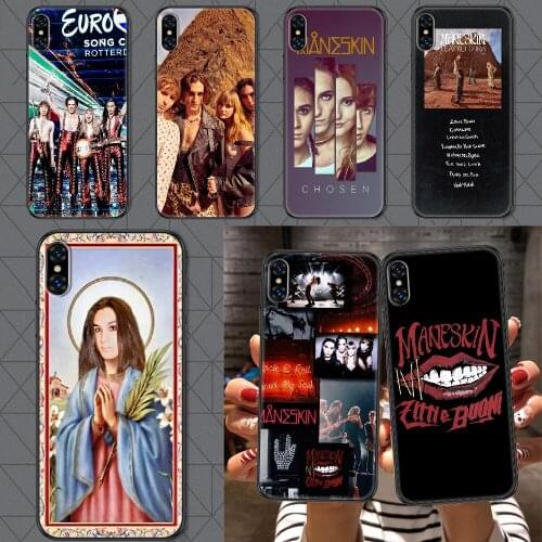 Maneskin Damiano David Phone Case Cover Hull For iphone 5 5s se 2 6 6s 7 8 12 mini plus X XS XR 11 PRO MAX black silicone bumper