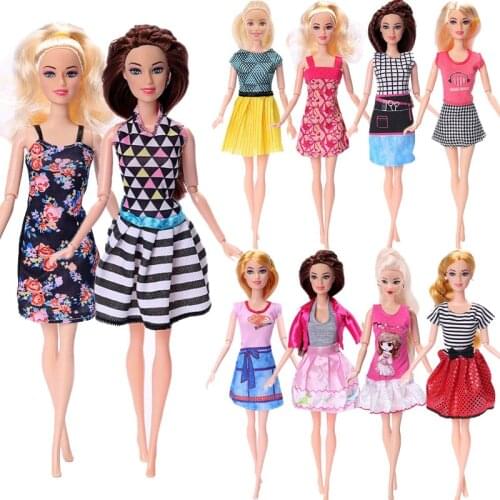 Fashion Casual Style Barbies Skirt Suit One-piece Tight Suspender Skirt For 11 Inch 26-28 Cm Barbies Doll,Barbies Accessories