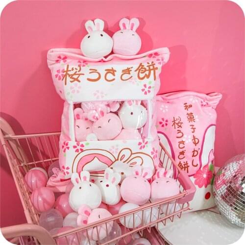 A Bag of Flamingo Dinosaur Plush Toys Soft Snack Pillow Puff Toy Stuffed Birthday Kids Gift Funny Cartoon Sofa Pillow Cushion