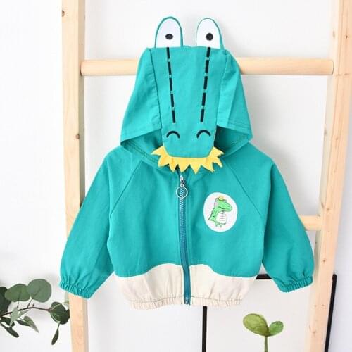 2021Spring New Toddler Childrens Cartoon Jacket Boys and Girls Baby Outing Clothes Jacket Children Zipper Cardigan Jacket 0-4Y