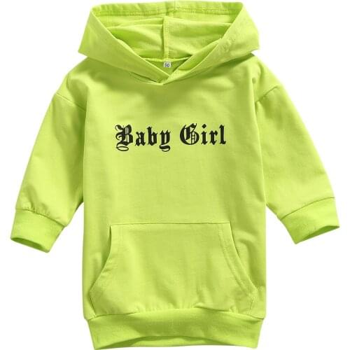 Baby Girls Clothes Winter Spring Cute Hoodies Korean Sweatshirt Childrens clothing Letters Printed Pattern Hooded Long Pullover