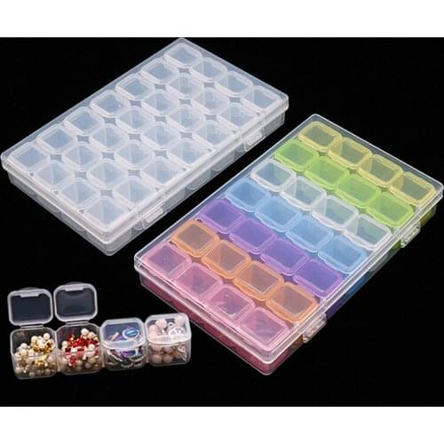 Diamond Painting Organizer 28 Cells Plastic Storage Box Tool Accessories for Diamond Painting Embroidery Sale Case