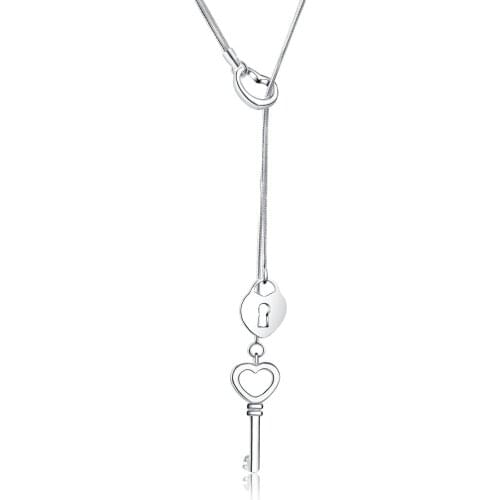 New Style 925 Sterling Silver Water Drop Necklace/Rain Pendant Necklace 18 Inch Female Wedding Fashion Jewelry Chain