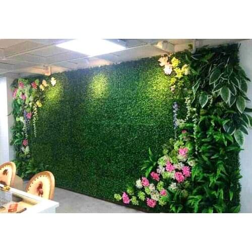 Plastic Artificial Lawn Plant Real touch Moss Fake Grass Mat Greenery Panel Fence Micro Landscape Home Garden Decor Supplies