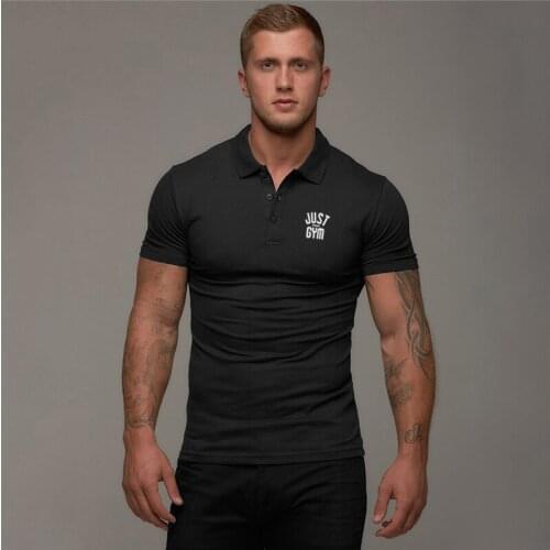 New Brand Clothing Trend Sport Polo Shirts Cotton Mens Short Sleeve Polo Shirts Bodybuilding Casual Fitness Fashion Polo Shirt