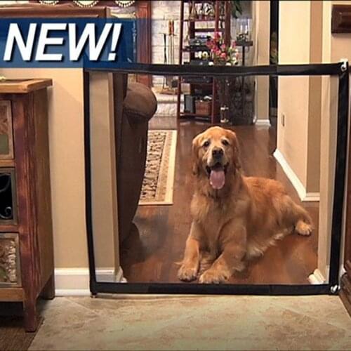 Dog Fence Pet Mesh New Portable Folding Safe Guard Protection dog enclosure Dog Gate dog railing Dog Door