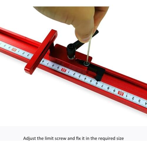 30 Chute Aluminum alloy T-tracks Woodworking Miter Track Stop Chute Stopper for Woodworking Workbench
