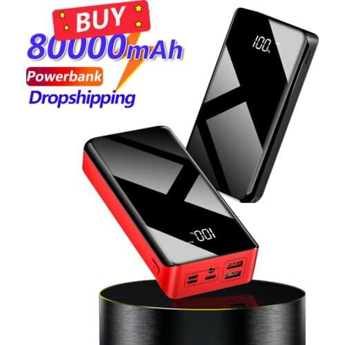 80000mAh Power Bank Large Capacity Portable Power Bank Charger External Battery Charger for Xiaomi IPhone Samsung