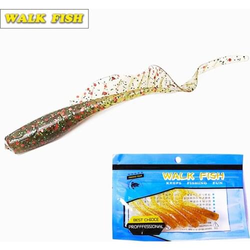 Walk Fish 6Pcs/Lot 9.5cm 2.3g Soft Baits Worm Fishing Lures Pesca Fish Peche Soft Lure Wobblers Leurre Souple Isca Artificial 01