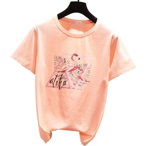 Printing T-shirt Harajuku Aesthetic Flowers Fashion Womens T Shirts O Neck Short Sleeve Tee Shirt Casual Women Clothing
