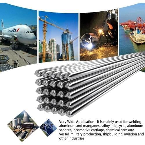 10 / 20 / 50Pcs Low Temperature Aluminum Welding Wire Flux Cored 2mm*500mm Al Soldering Rod No Need Solder Powder Aluminium Wire