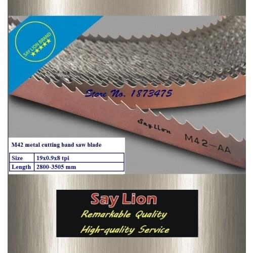 19x0.9x8T, length 2800-3607mm; HSS metal cutting band saw blade M42 Bi-Metal bandsaw
