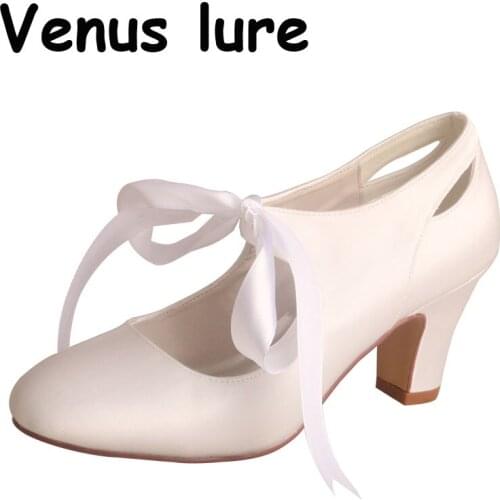 23 Colors Winter Closed Shoes with Block Heels Wedding Bridal Shoes Mary Jane