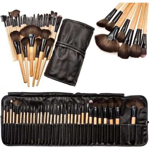 32pcs Professional Soft Cosmetic Eyebrow Shadow Makeup Brush Set Kit+Pouch Bag Foundation Shadows Pinceaux Make Up Tools