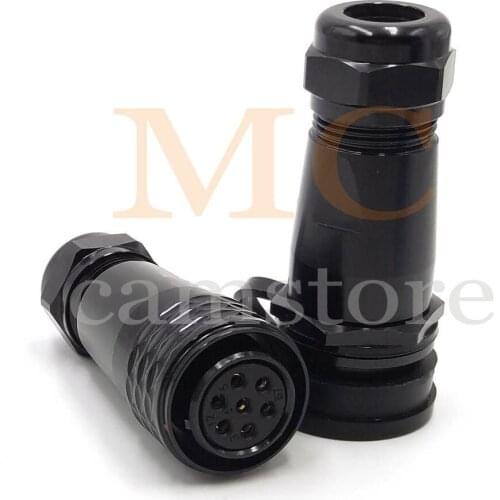 7Pin Waterproof Connector Male Female Cable Plug Socket Aviation Quick Disconnect Outdoor for LED Marine Lighting Application