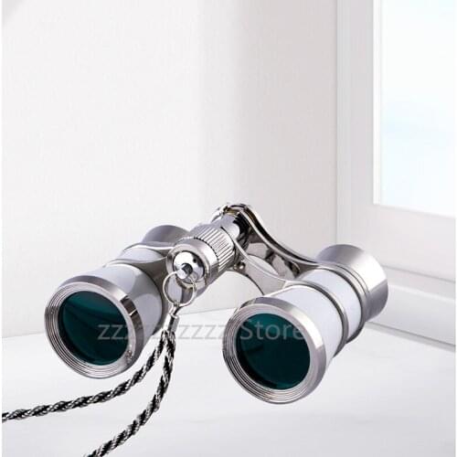 Ladies portable opera concert night vision binoculars optical glass lens outdoor binoculars 3x25 binoculars
