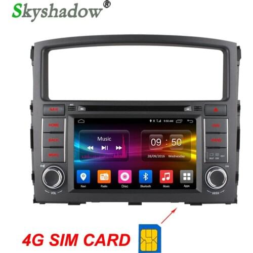 C500 4G SIM LTE Android 6.0 2GB RAM 32RB 8 core Car DVD Player Bluetooth WIFI GPS Map RDS Radio for MITSUBISHI PAJERO 2006-2015