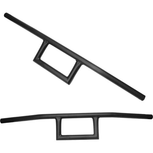 7/8" 22MM Black Iron Motorcycle Cafe Racer Window Bars Handlebars Wide For Harley Suzuki Yamaha Ducati Honda 125 Chopper Bobber