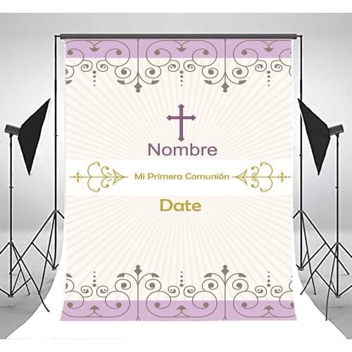 Mehofoto First Holy Communion photography backdrops Photocall Cross Backgrounds for Photography decoration birthday