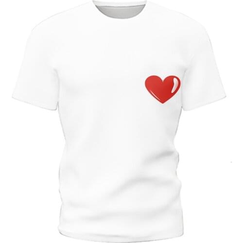 2021 Summer Mens Quick-drying White T-shirt Short Sleeve Breathable Digital Printed Sports Casual Top Adult Children T-shirt