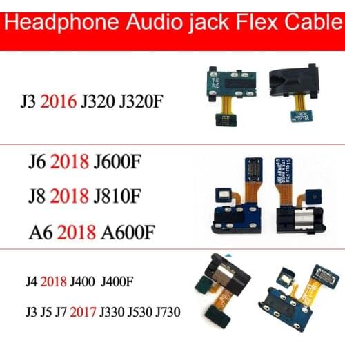 Earphone Audio Jack Flex Cable For Samsung Galaxy J3 J4 J3 J5 J7 J330 J530 J730 J400F J6 J8 A6 2016 2017 2018 J320 J320F J400