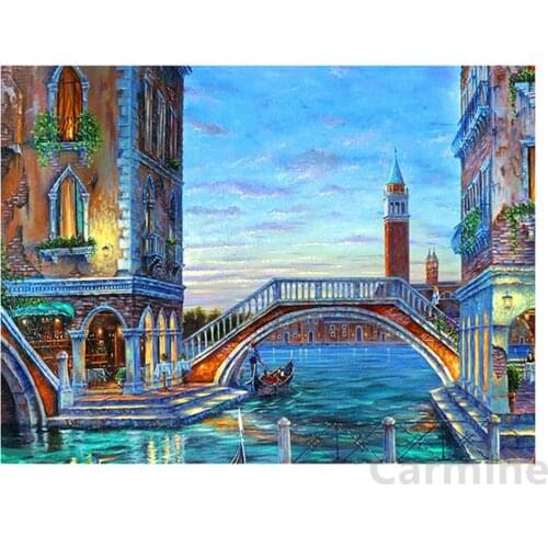 Warm Venice Scene DIY 5D Diamond Painting Oil Painting Picture Cross Stitch Embroidery Full Round&square Drill Home Decoration