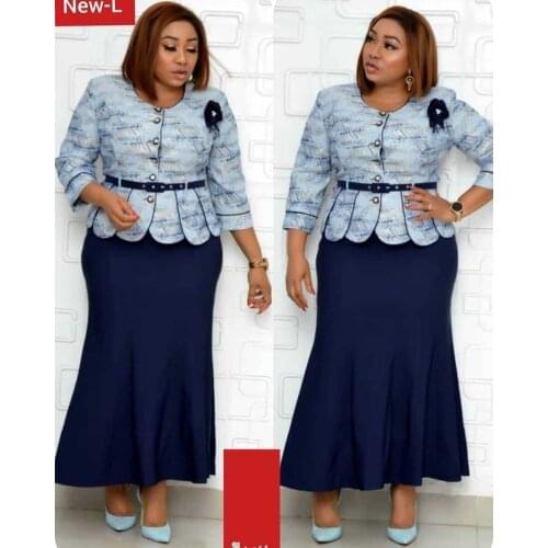 2 Piece Set Christmas African Dresses For Women Dashiki Long Maxi Dress Bazin Riche African Clothing Dresses Africa Clothes