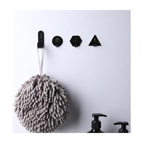 Geometric Letter Shape Wrought Iron Hook Without Punching Sticky Hook Kitchen And Bathroom Without Trace Strong Hook