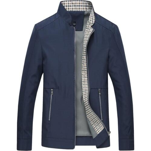 Spring Summer Thin Varsity Jacket Men Fashion Stand Collar Business Jackets Coat Pockets Windproof Mens Outwear Windbreakers