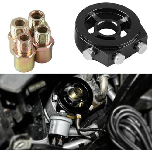 Oil Pressure Gauge Filter Sandwich Adapter Plate For 1/8 Npt Temperature Sensor