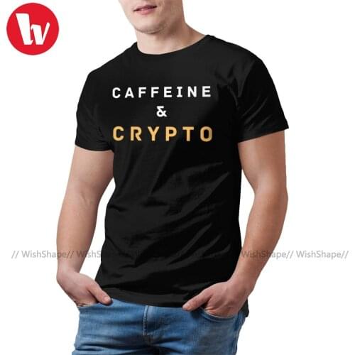 Caffeine T Shirt Mens Fun 100 Percent Cotton Printed Tee Shirt Short-Sleeve Beach T-Shirt 4xl