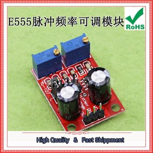 NE555 Pulse Frequency Duty Cycle Adjustable Square Wave Rectangular Signal Generator Motor Drive module board 555