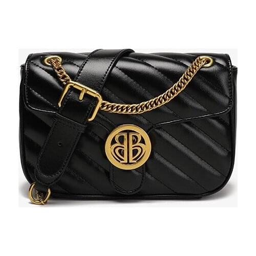 The New Fashion Leather Chain Fragrance Retro Shoulder Messenger Bag All-match High-end Ladies Small Square Bag Purses Handbags
