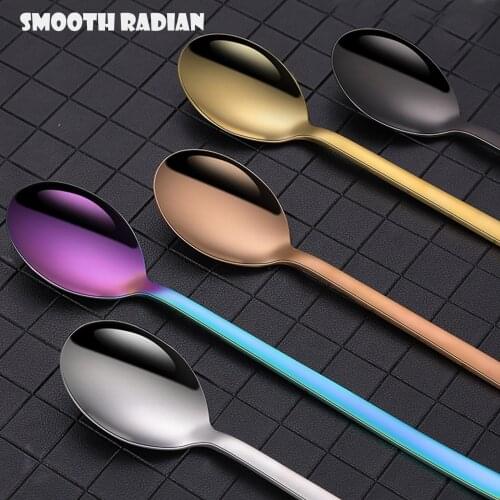 Stirring Coffee Spoon Rose-Gold Stainless-Steel Titanium-Plated Mug Pointed Spoon Coffeeware Dining Scoops Bee Bar Kitchen Decor