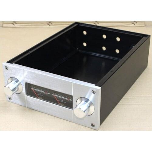 KYYSLB Silver WA53 All-Aluminum Preamplifier Chassis Amplifier Chassis Case Box (without Header) Cooling Hole